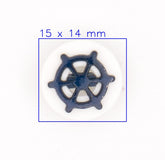 Marineblauwe Stuurwiel Knoop 15x14mm Knopen KNP00096